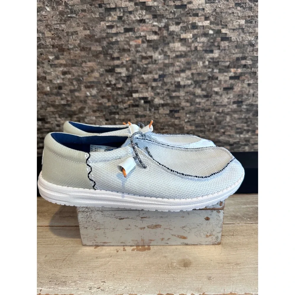 Hey Dude Wally Funk Open Mesh White White Mens Loafers 40898-143 Size 12 NEW